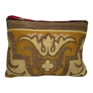 Contemporary Pillow Made From 18th Century Metallic Tapestry