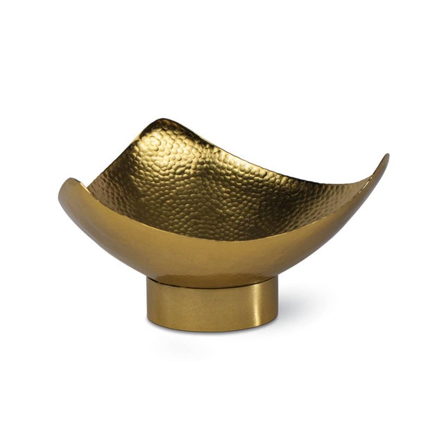 Regina Andrew Milo Steel Bowl, Brass, Small For Sale - Image 9 of 9