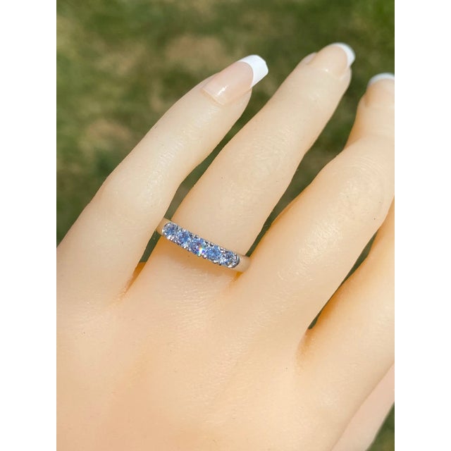 The Westville: Platinum and Diamond Stackable Band For Sale - Image 9 of 10