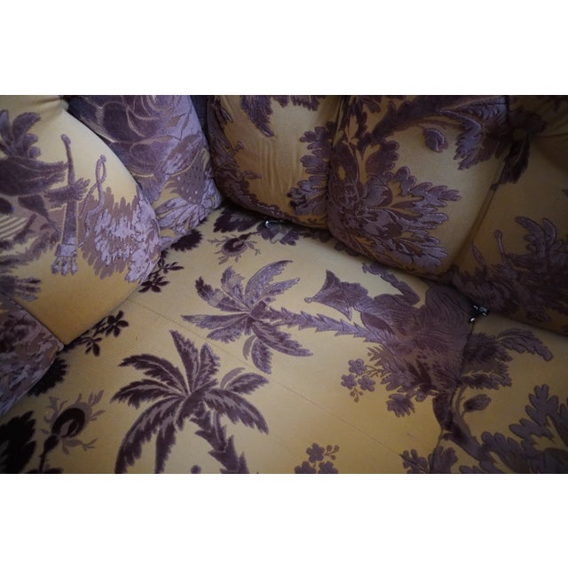 Textile Custom Upholstered Tufted Belmar Arched Back Sofa For Sale - Image 7 of 16