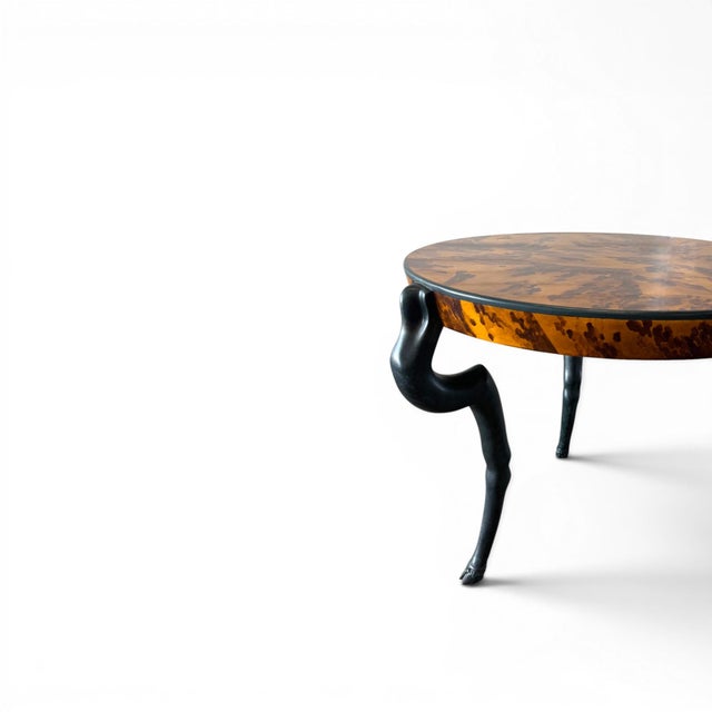 Sirmos Sirmos Sculptural Goat Leg Center Table With Faux Tortoise Finish, 1970's For Sale - Image 4 of 8
