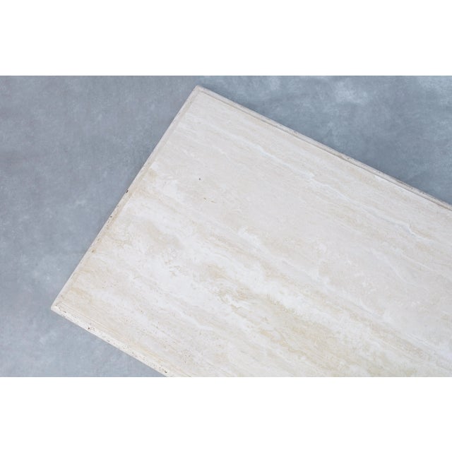 Monumental Italian Travertine Dining Table by Stone International, 1970s For Sale - Image 12 of 12