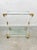Metal Acrylic Brass & Glass Serving Cart, Italy, 1970s For Sale - Image 7 of 13