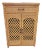 Natural Small Lattice Front Wicker Kitchen Bathroom 3 Shelf 1 Drawer Storage Cabinet For Sale