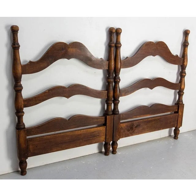 French Fir Headboard for Queen Size Bed, 1940s For Sale - Image 3 of 12
