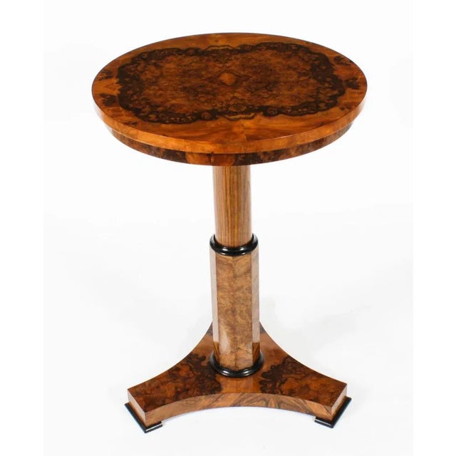 Vintage Biedermeier Burr Walnut Occasional Tables, 1950s, Set of 2 For Sale - Image 6 of 12