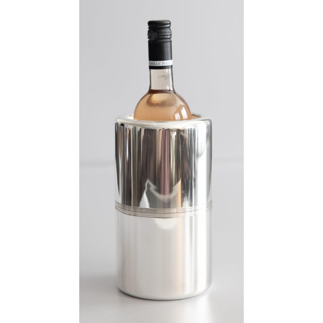 Christofle Vintage French Christofle Silver Plate Wine Bottle Chiller Cooler For Sale - Image 4 of 10