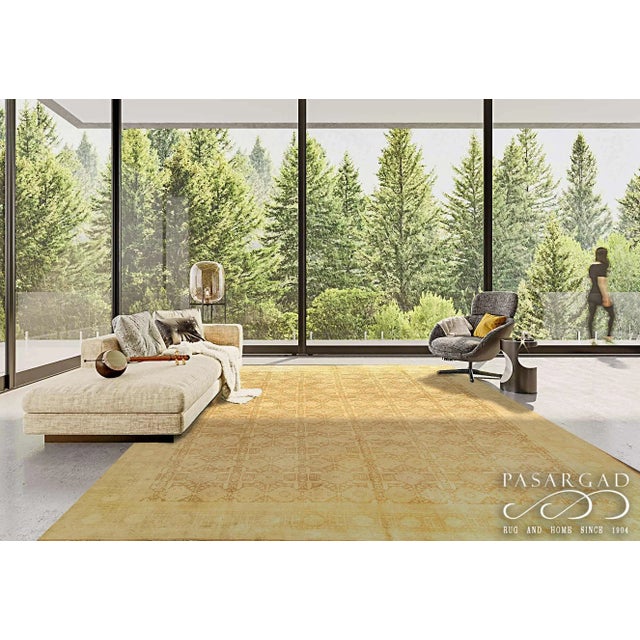 1940s Ivory Persian Vintage Tabriz 9'.11'' X 12'7'' For Sale - Image 5 of 5