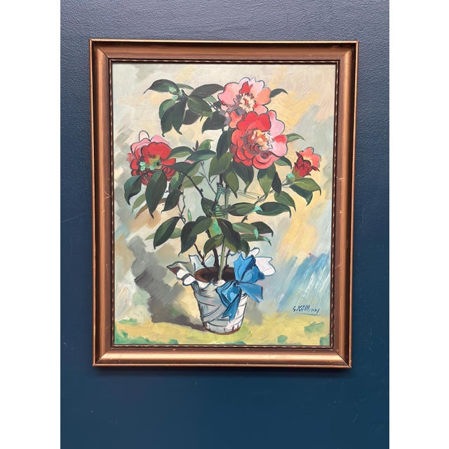 G. Källbom, Flower Motif in Pot, 1960s, Oil on Panel, Framed For Sale - Image 15 of 18