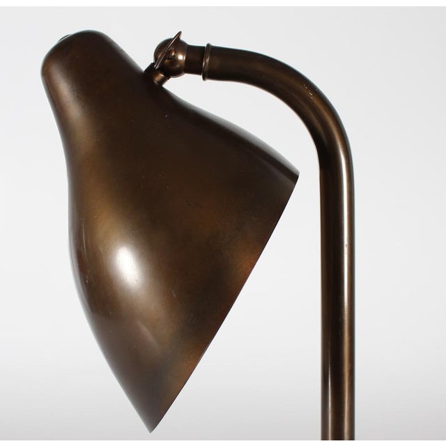 Metal Vilhelm Lauritzen Flexible Desk Lamp in Brass from Lyfa, Denmark, 1940s For Sale - Image 7 of 18