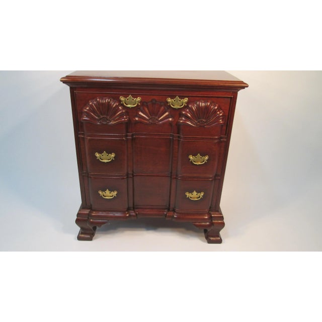 Vintage Solid Mahogany Newport Style End Table For Sale - Image 11 of 11