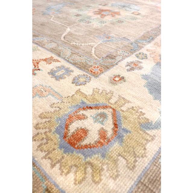 Traditional Pasargad Home Oushak Beige Wool Area Rug- 7'11'' X 8' 0'' For Sale - Image 3 of 6