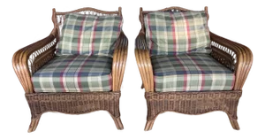 Pair of Braxton Culler Chairs Rattan & Bamboo