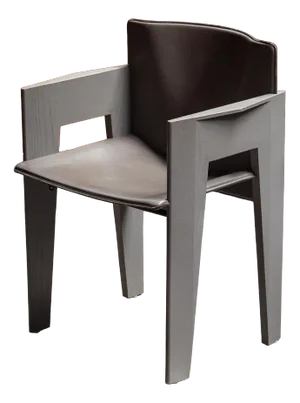 Grey Oak and Leather Dining Chairs by Arnold Merkx for Arco, 1980s, Set of 4