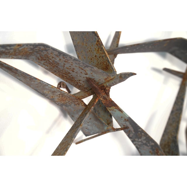 Mid-Century Modern Curtis Jeré "Birds in Flight" Patinaed Wall Hanging For Sale - Image 3 of 4