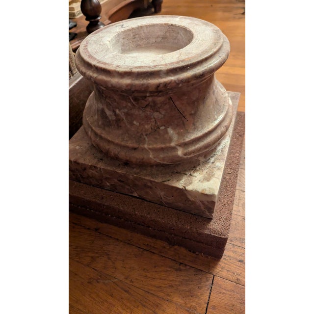Late 20th Century Italian Marble Column Pedestal Pair For Sale - Image 9 of 12