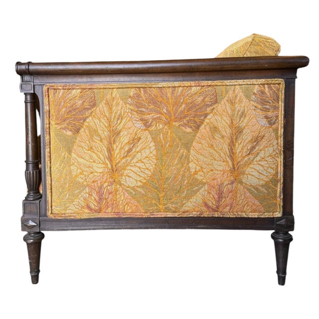 1920s 1920s A Neoclassical Settee in Botanical Tapestry Textile For Sale - Image 5 of 13