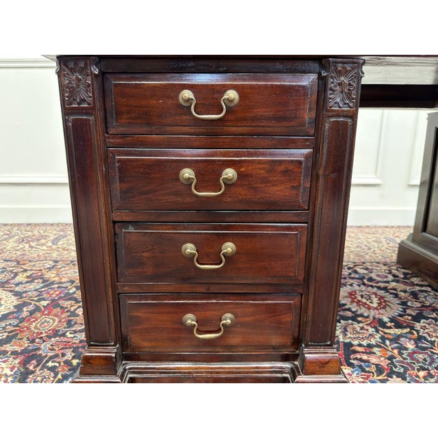 English Teak Chesterfield Desk For Sale - Image 12 of 18