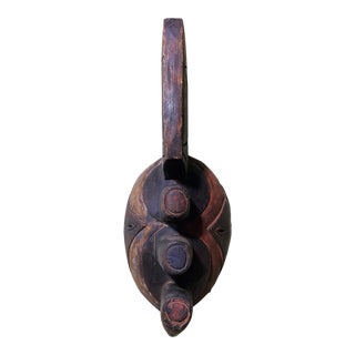 Rare African Liberian Geometric Grebo Mask 18.5" H For Sale