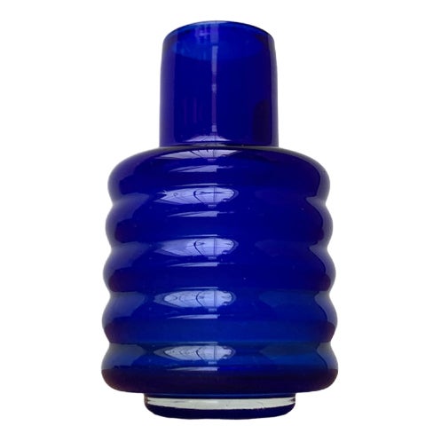 Mid-Century East German GDR Glass Vase from Veb Glaswerk Harz Derenburg, 1960s For Sale