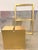 Brass 1970s Hollywood Regency Brushed Brass Pedestal Dining Table With Glass Top For Sale - Image 8 of 15