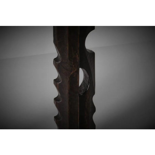 French Abstract Wooden Sculptures, 1970s, Set of 4 For Sale - Image 6 of 11