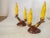 Ceramic French Candleholder Ceramic with Yellow Candles, France, 1970s, Set of 4 For Sale - Image 7 of 11