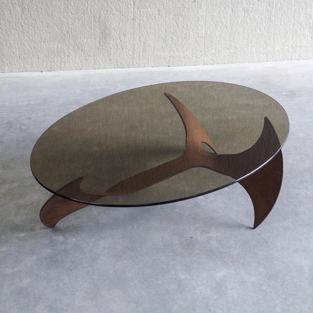 Oval Propeller Coffee Table by Knut Hesterberg for Ronald Schmitt, 1960s For Sale - Image 10 of 15