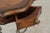 Brown Leather Top Wrought Iron Base Mahogany Side Table For Sale - Image 8 of 14