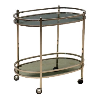 Vintage Kitchen Trolley in Metal and Glass, 1970s For Sale