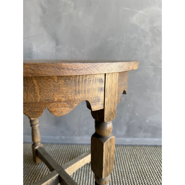 Hollins White Oak Side Table in Medium Oak Finish For Sale In Los Angeles - Image 6 of 11