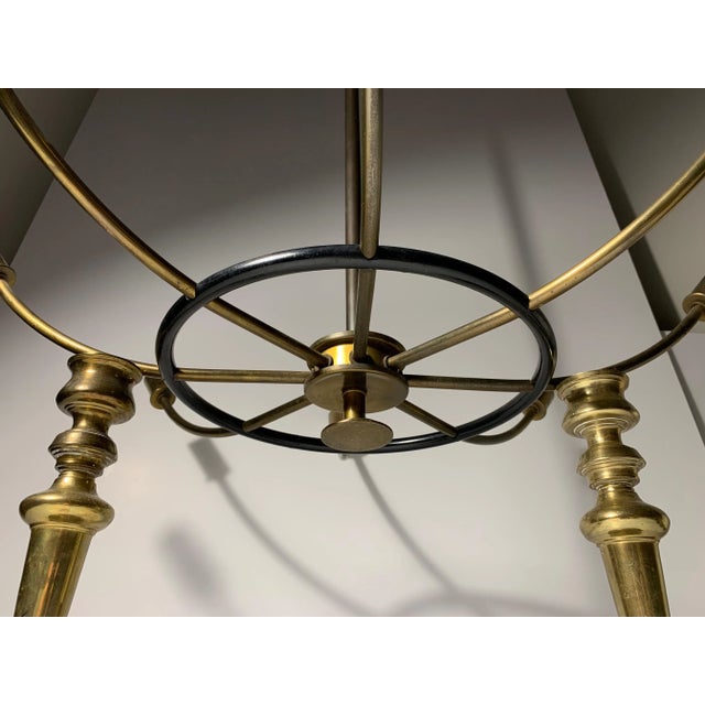 Brass Vintage Modern Chandelier Lamp For Sale - Image 8 of 10