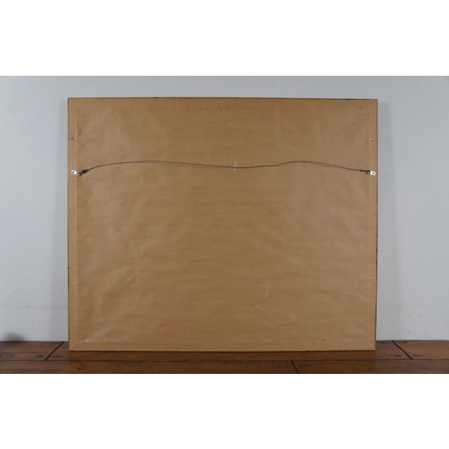 Vintage Marshall Turner Notel Motel Backyard Landscape Watercolor Painting 37" For Sale - Image 9 of 10