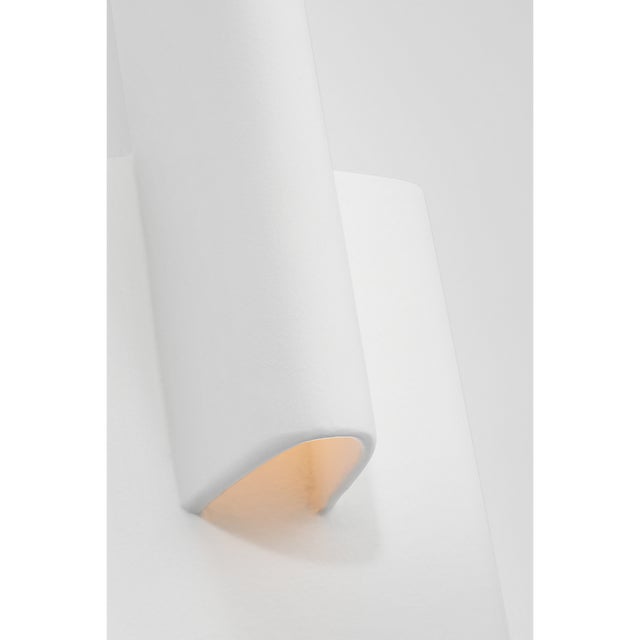 White Kelly Wearstler for Visual Comfort Signature Lotura 16" Intersecting Sconce in Museum White For Sale - Image 8 of 10