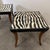 Italian Zebra Inlaid Tessellated Stone Tables with Refined Curv, Set of 2 For Sale - Image 6 of 16