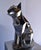 2020s Geometric Cat Sculpture in Polished Stainless Steel, 11"x6.5"x15" For Sale - Image 5 of 5