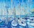 American Harbor in Blue - Abstracted Landscape by Martha Scurlock For Sale - Image 3 of 5
