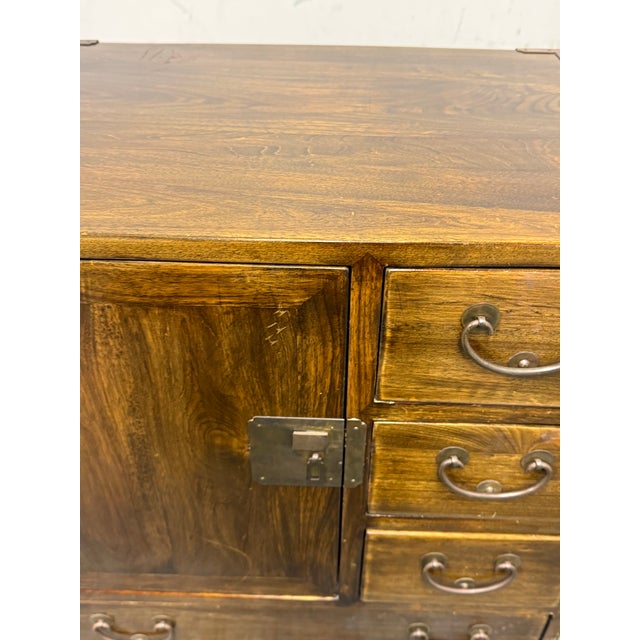 Late 20th Century Gump’s Japanese Tansu-Inspired 'Ko-Tansu" Mini Cabinet For Sale - Image 5 of 12