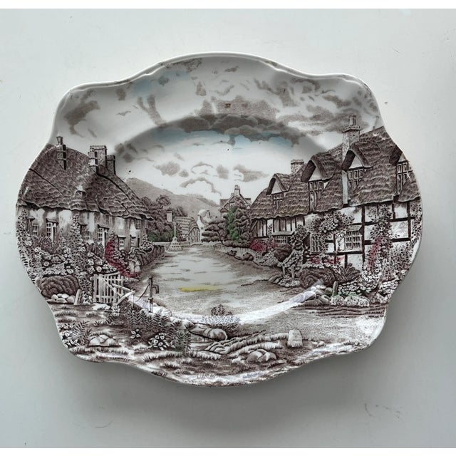 Large Vintage Johnson Bros Olde English Countryside Serving Platter For Sale - Image 9 of 9