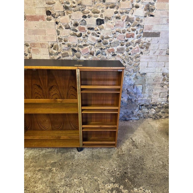 Wood Vintage Danish Teak Fold-Out Bar Drinks Cabinet, 1960s For Sale - Image 7 of 18
