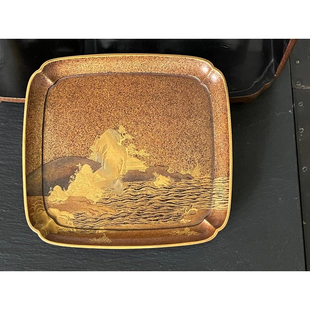 19th Century Japanese Maki-e Lacquerware Portable Picnic Set Sagejubako For Sale - Image 5 of 18