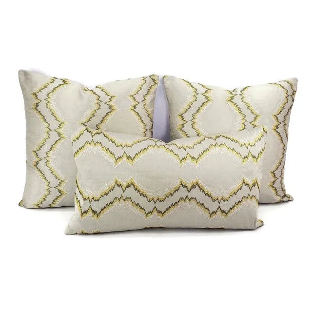 Not Yet Made - Made To Order Highland Court Diamond Back in Citron Pillow Cover For Sale - Image 5 of 8