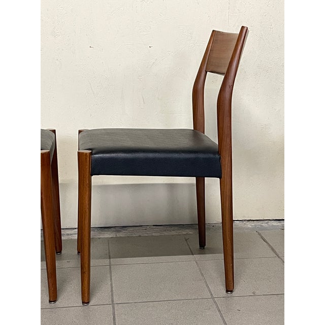 Black Vintage Scandinavian Chairs, 1960s, Set of 6 For Sale - Image 8 of 18