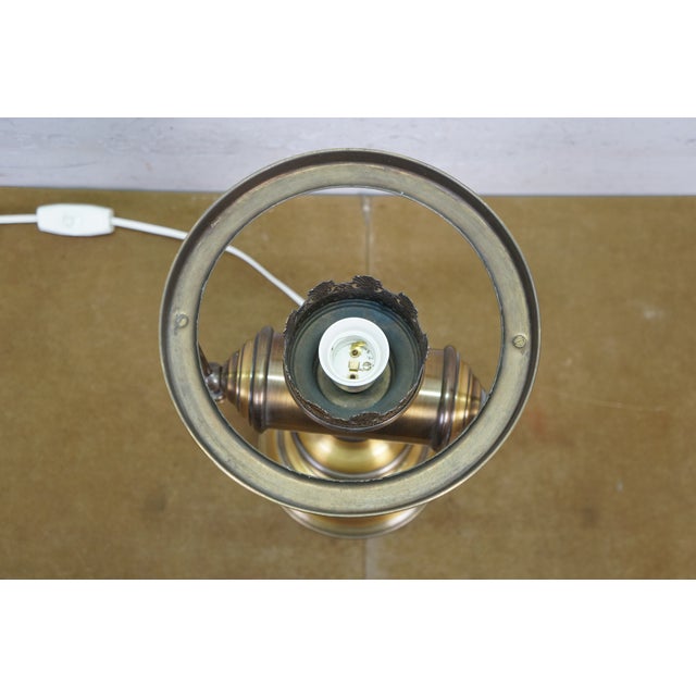 Willian Fawecett Brass Pharmacy Apothecary Library Reading Hurricane Lamp 22" For Sale - Image 10 of 16