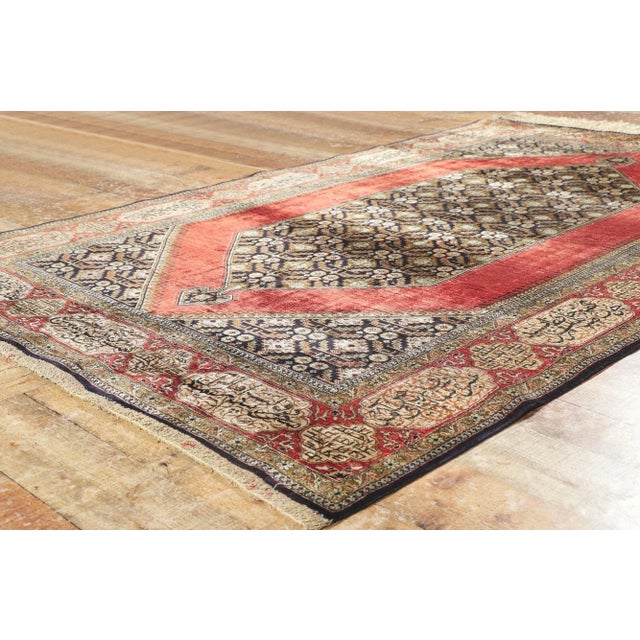 Mid 20th Century Vintage Persian Silk Qum Rug, 04'07 X 07'04 For Sale In Dallas - Image 6 of 9