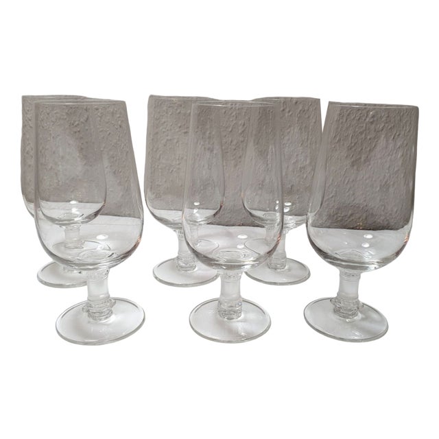 Murat 1947 Model Wine Glasses from Lalique, Set of 6 For Sale