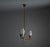 Vintage Italian Brass and Opaline Glass Chandelier, 1950s For Sale - Image 6 of 9