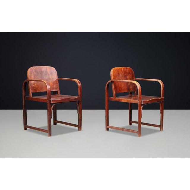 Vintage 745/F Bentwood Side Chairs by Michael Thonet for Tatra, 1930s, Set of 2 For Sale - Image 14 of 18