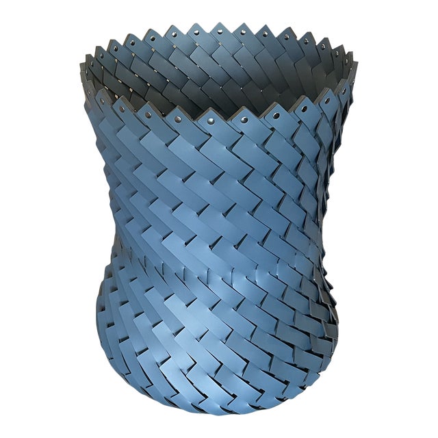 Extra Large Braided Basket Teal For Sale