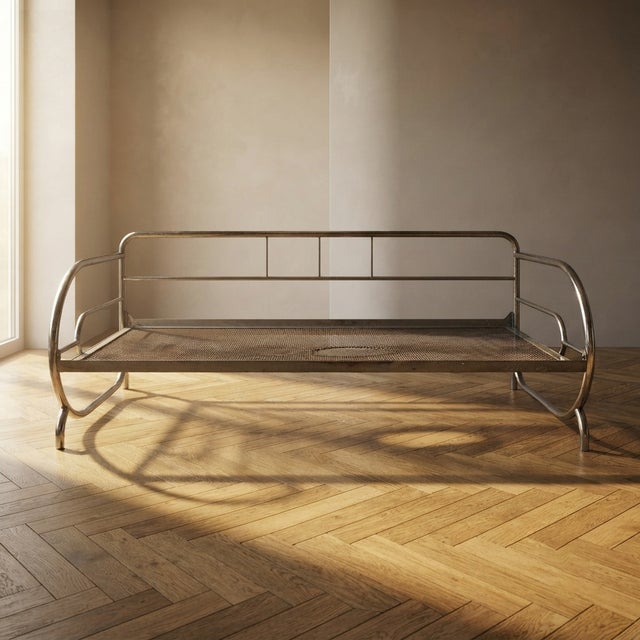Vintage Chrome Tubular Steel Daybed Frame, Czechoslovakia, 1970 For Sale - Image 13 of 13